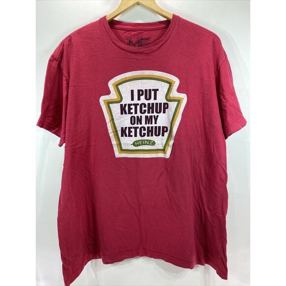 HEINZ Ketchup Red Factory Distressed Graphic T-Shirt Men's Size XL 44-46 - Picture 1 of 7